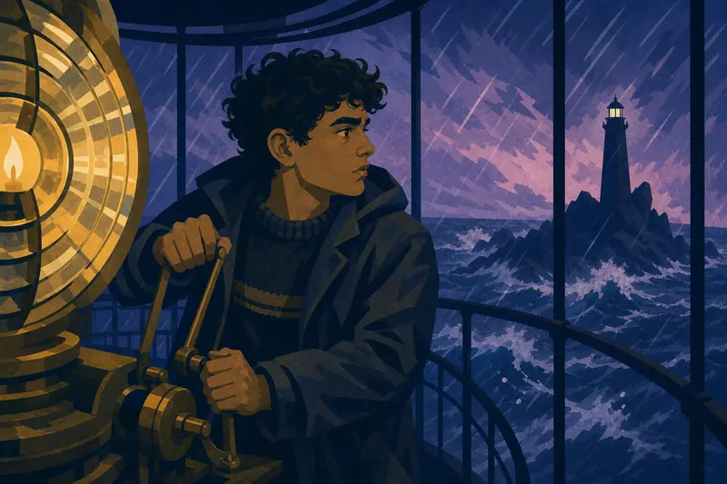 Cover illustration for One Flash Every Fifteen Seconds, C1 Spanish story