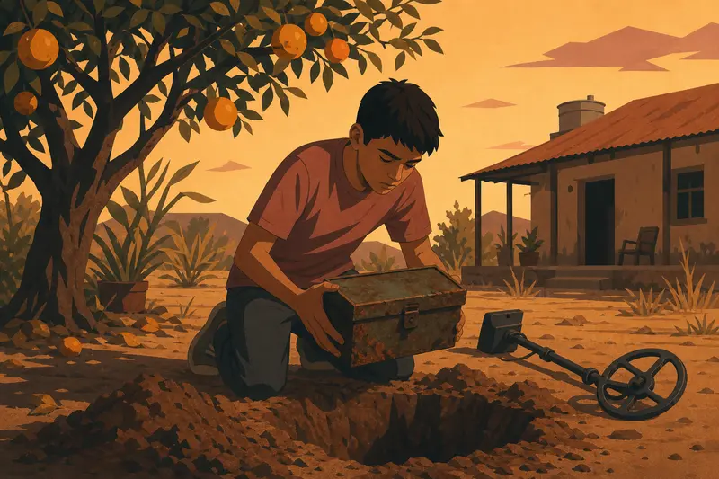 Cover illustration for What the Dirt Remembers, B2 Spanish story