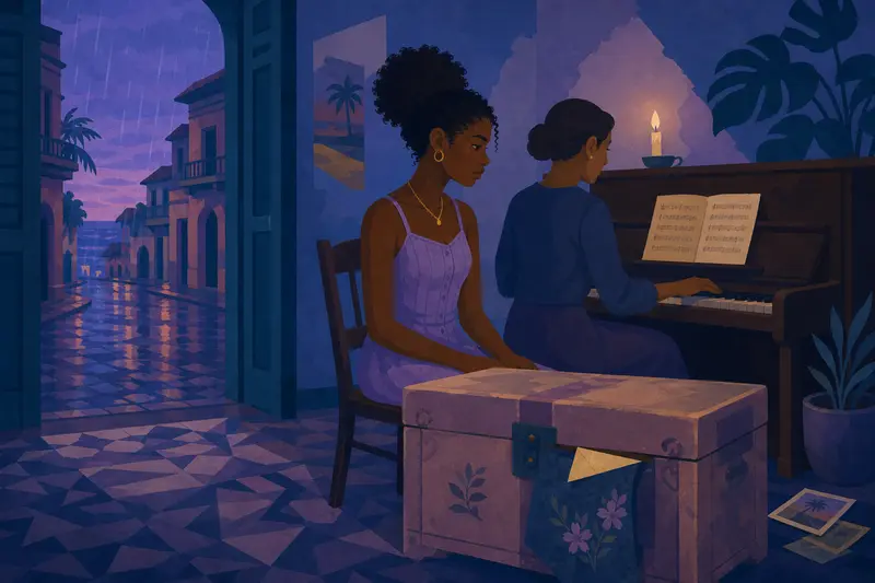 Cover illustration for The Chest Full of Birthdays, B1 Spanish story