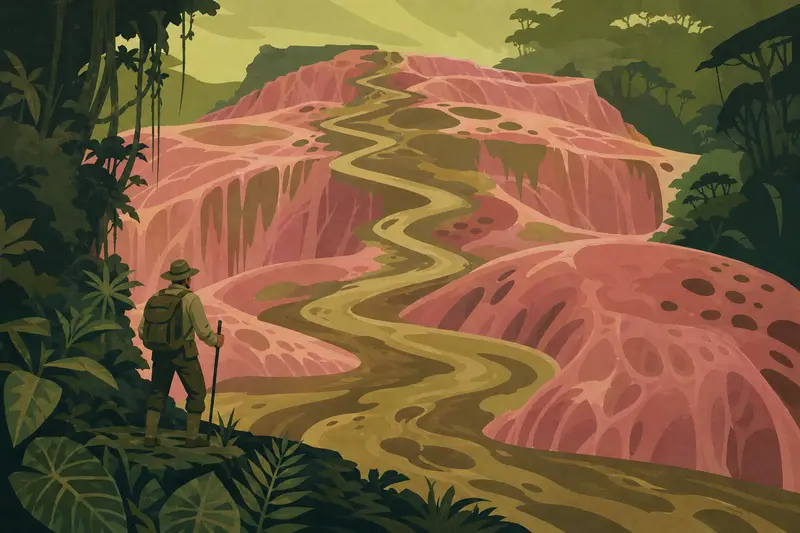 Cover illustration for The Stomach of the Earth, C2 Spanish story