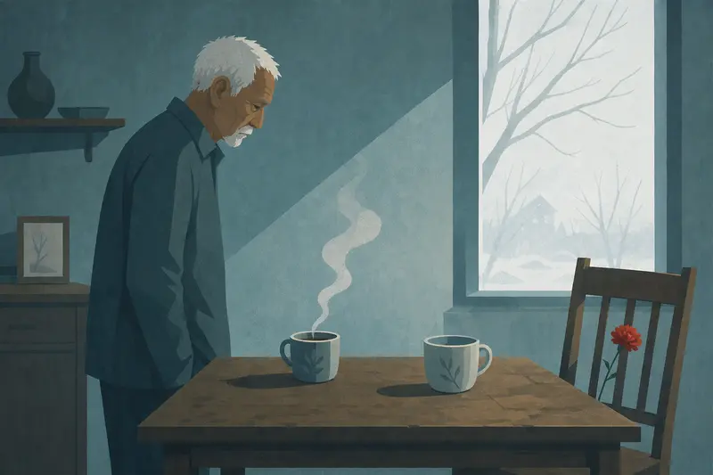 Cover illustration for The Warm Cup, A0 Spanish story
