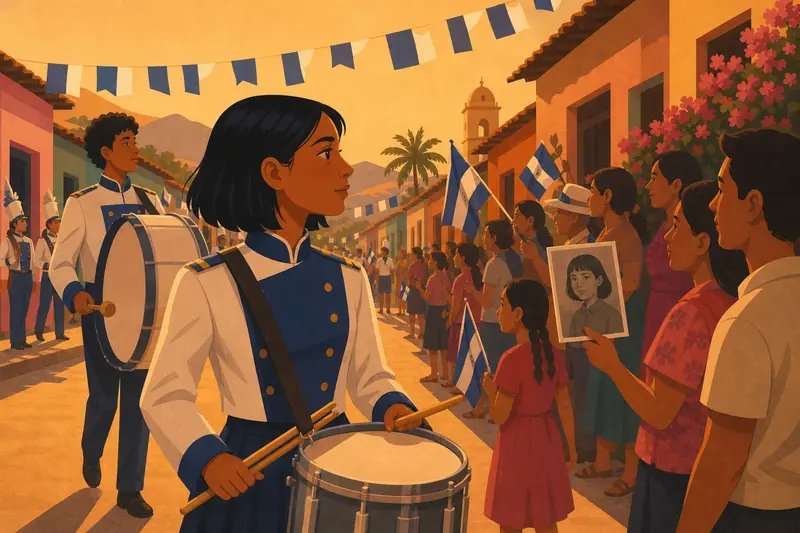 Cover illustration for Two Girls, One Face, A0 Spanish story