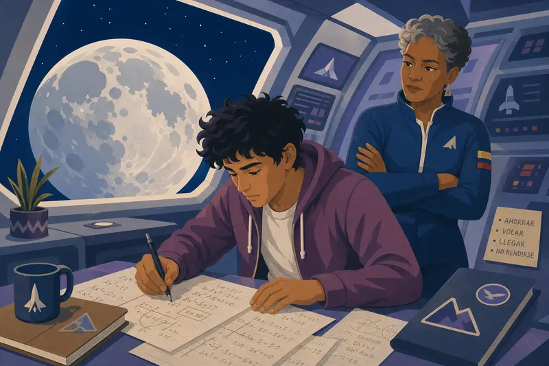 Cover illustration for Numbers Between the Stars, A2 Spanish story