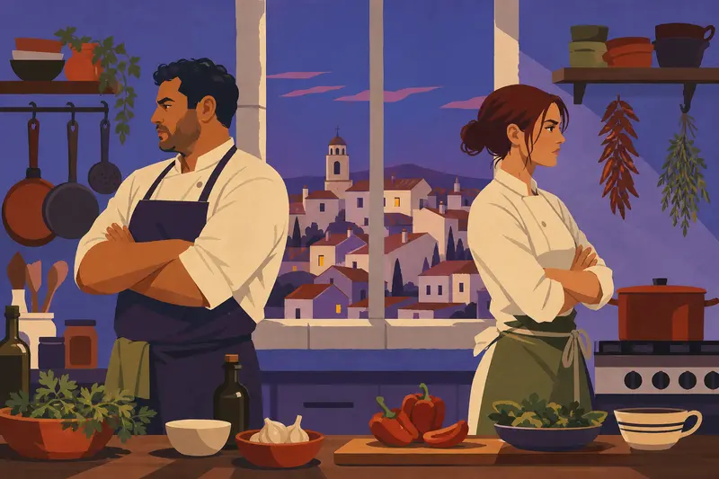 Cover illustration for The Signs on the Windows, A2 Spanish story