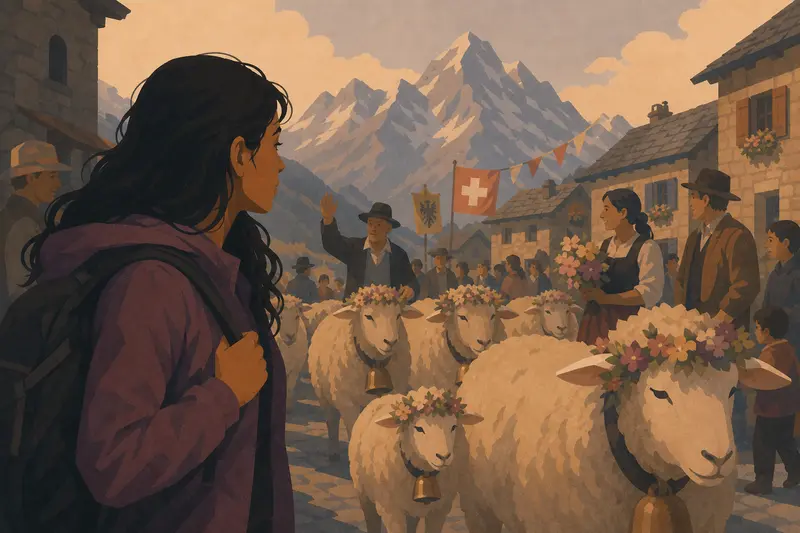 Cover illustration for When the Sheep Come Down, B1 Spanish story