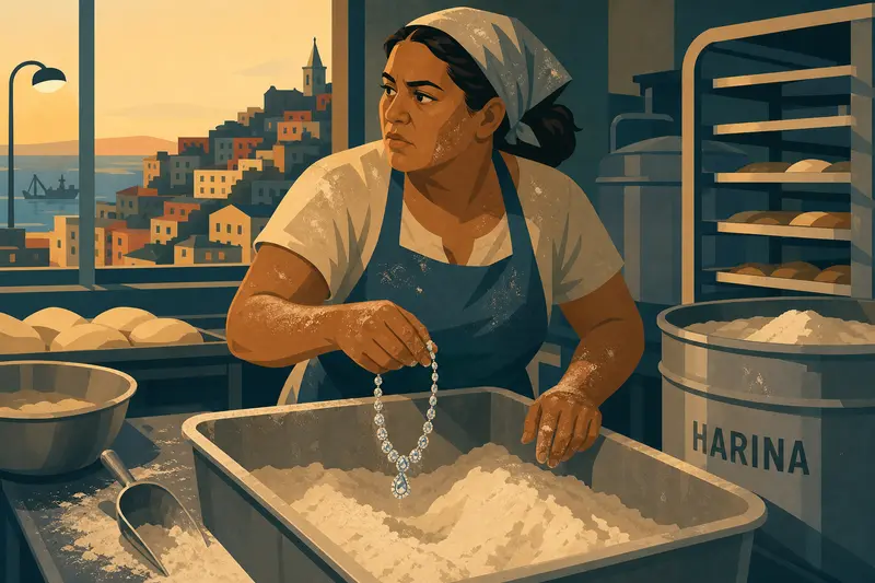 Cover illustration for Diamonds in the Dough, B2 Spanish story