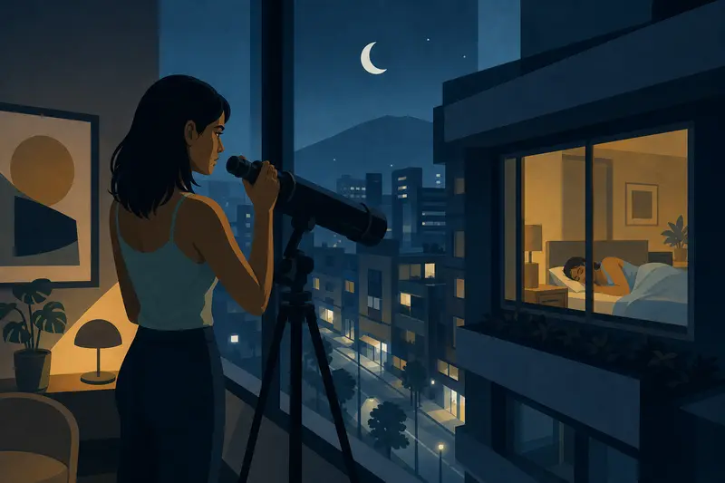 Cover illustration for The Woman in My Bed, B2 Spanish story