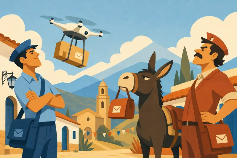 Cover illustration for The Last-Mile Guarantee, B2 Spanish story