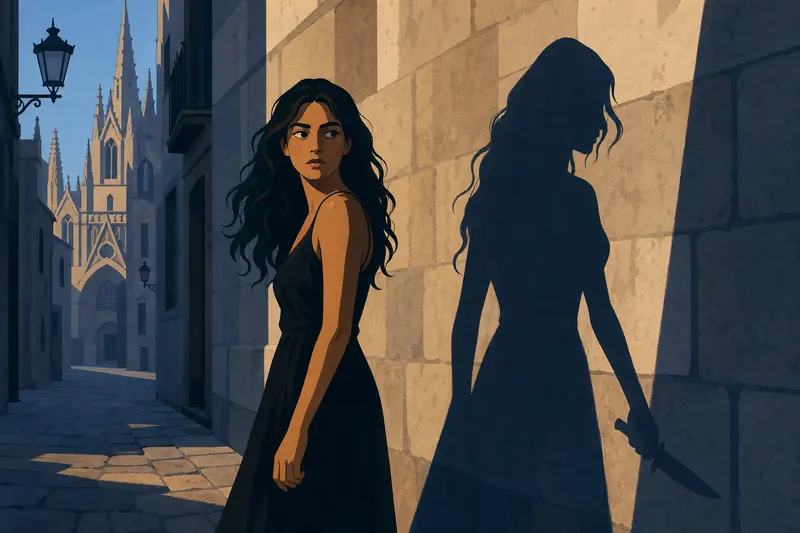 Cover illustration for What the Shadow Holds, B1 Spanish story