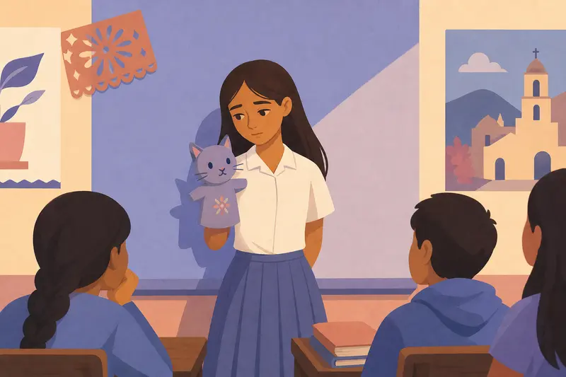 Cover illustration for Fernanda's Voice, A1 Spanish story