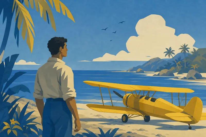 Cover illustration for Blue and Yellow, A1 Spanish story