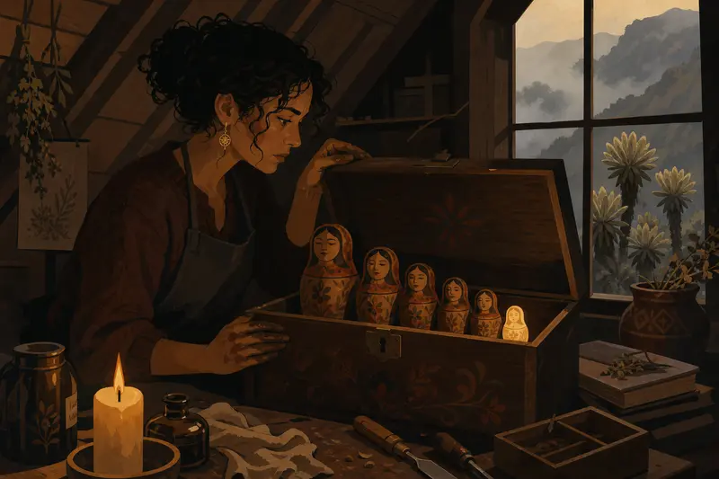 Cover illustration for What Grandmother Kept, C1 Spanish story
