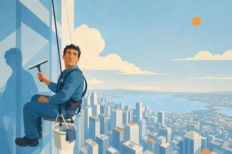 Cover illustration for The View from Forty, B1 Spanish story