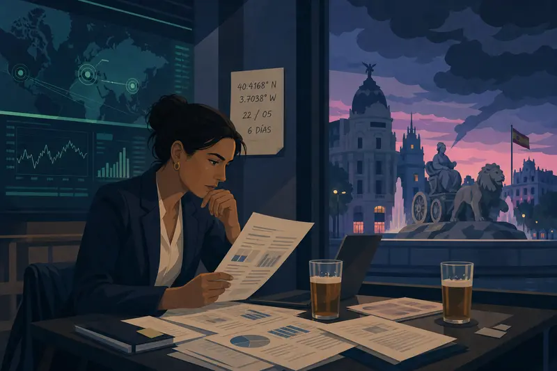 Cover illustration for Three Seconds Before the Storm, C1 Spanish story