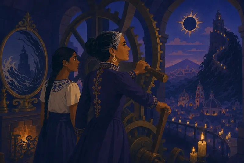 Cover illustration for The Longest Night, C1 Spanish story