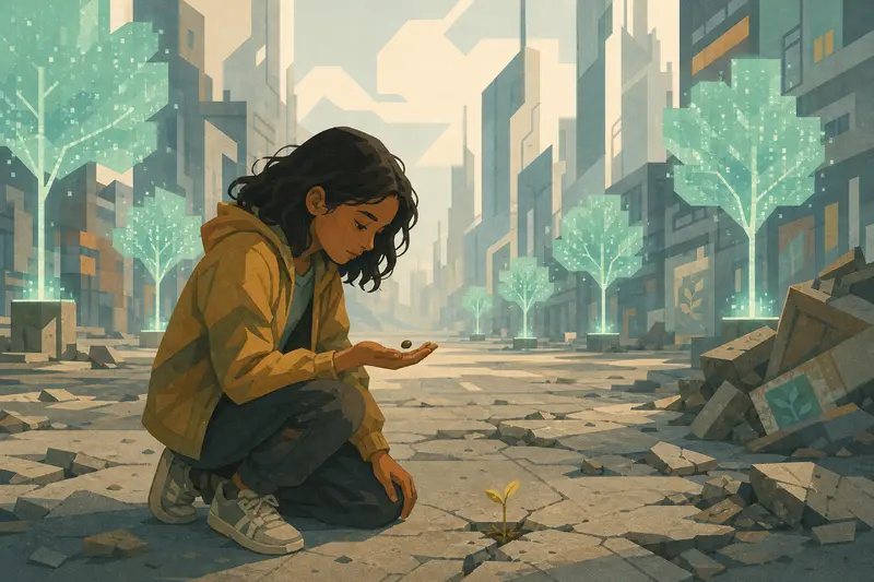 Cover illustration for The Last Seed, B1 Spanish story