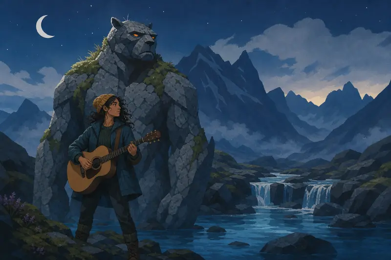Cover illustration for Eight Bars Before Dawn, B1 Spanish story