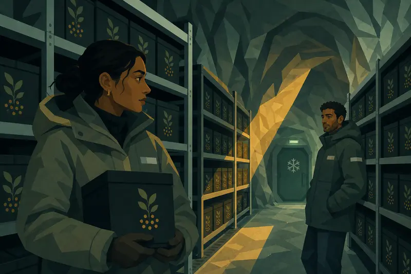 Cover illustration for Seeds in the Warming Dark, C1 Spanish story