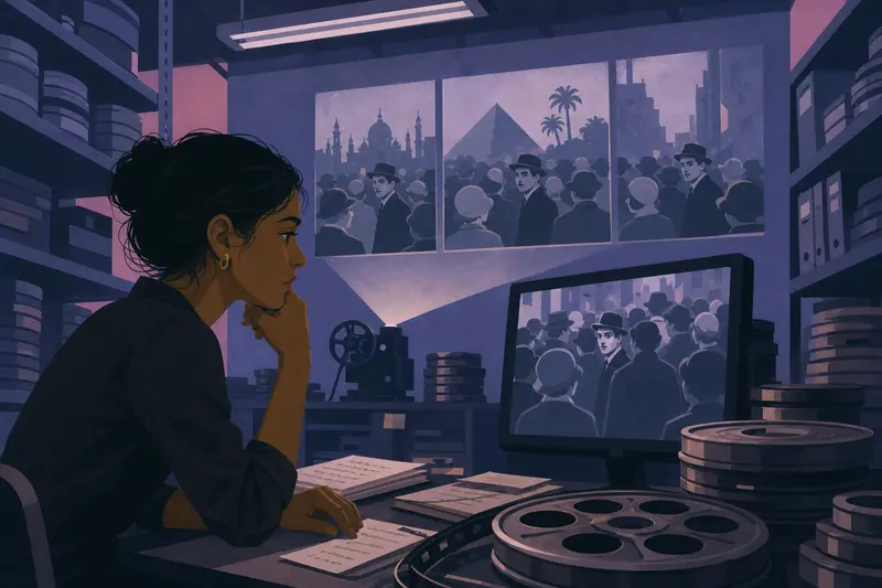 Cover illustration for The Man in Every Frame, C1 Spanish story