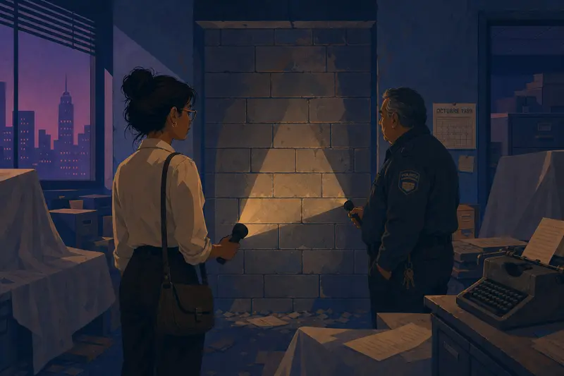 Cover illustration for The Wall That Wasn't on the Plans, B1 Spanish story