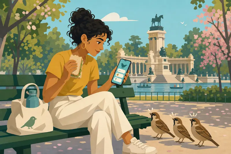 Cover illustration for The Birds Have a Plan, A2 Spanish story