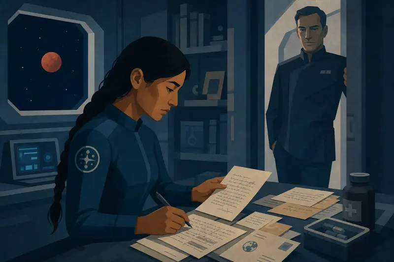 Cover illustration for The Storm Behind the Silence, C1 Spanish story