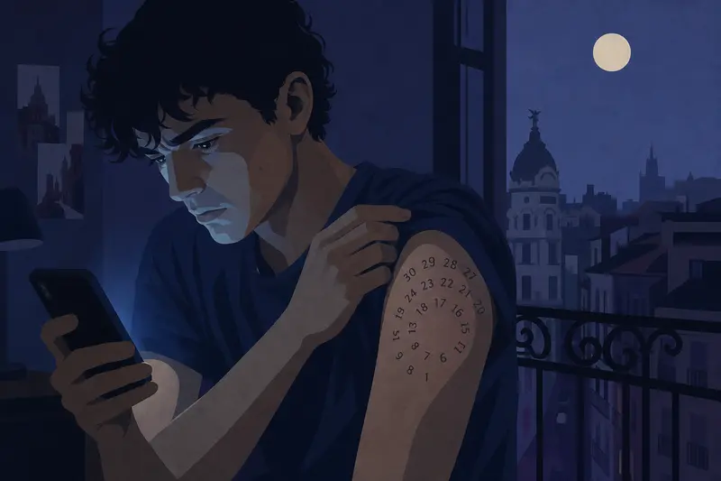Cover illustration for The Numbers Under the Skin, B1 Spanish story