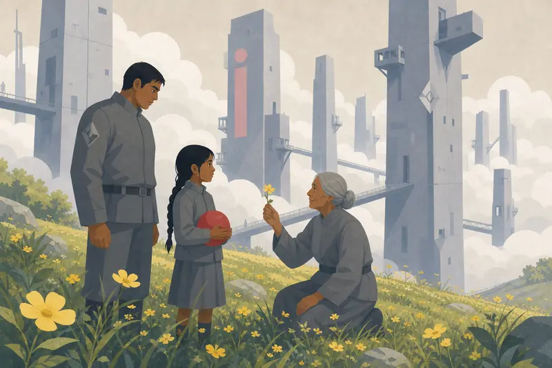 Cover illustration for The Yellow Flower, A1 Spanish story