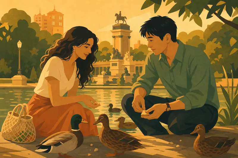 Cover illustration for One Word, A1 Spanish story