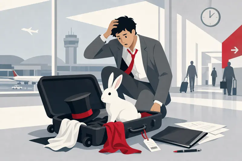 Cover illustration for The Man With the Rabbit, B1 Spanish story