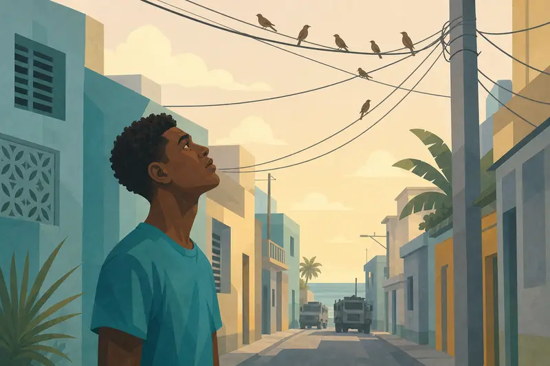 Cover illustration for The Sound Before the Voice, A2 Spanish story