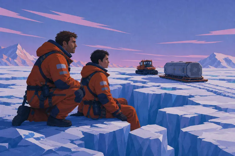 Cover illustration for Where the Ice Keeps Him, C1 Spanish story