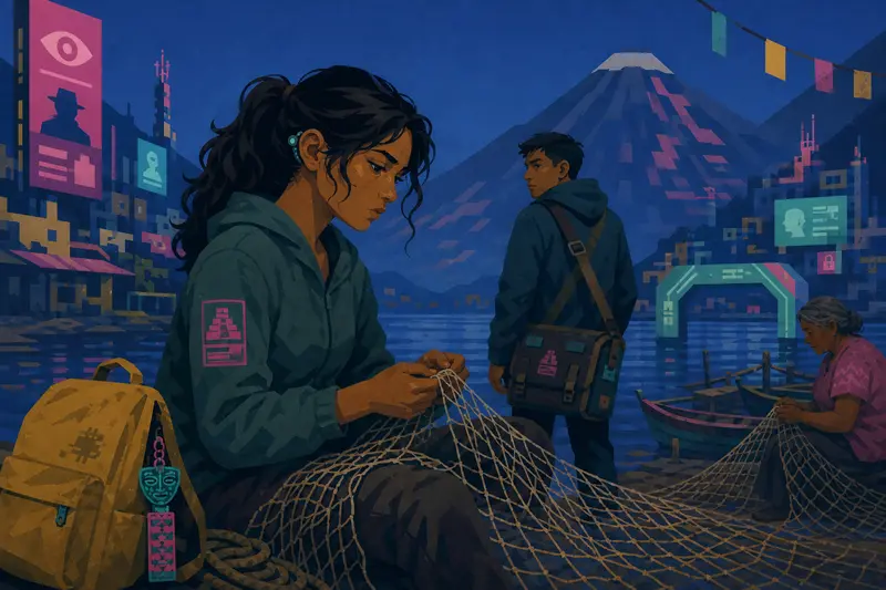 Cover illustration for The Traitor Mends Her Nets, B2 Spanish story