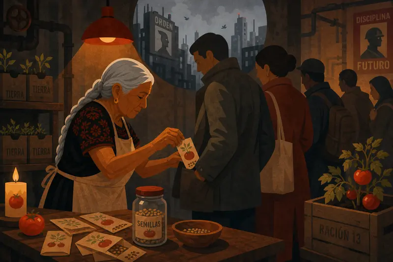 Cover illustration for Seeds in Every Pocket, B2 Spanish story
