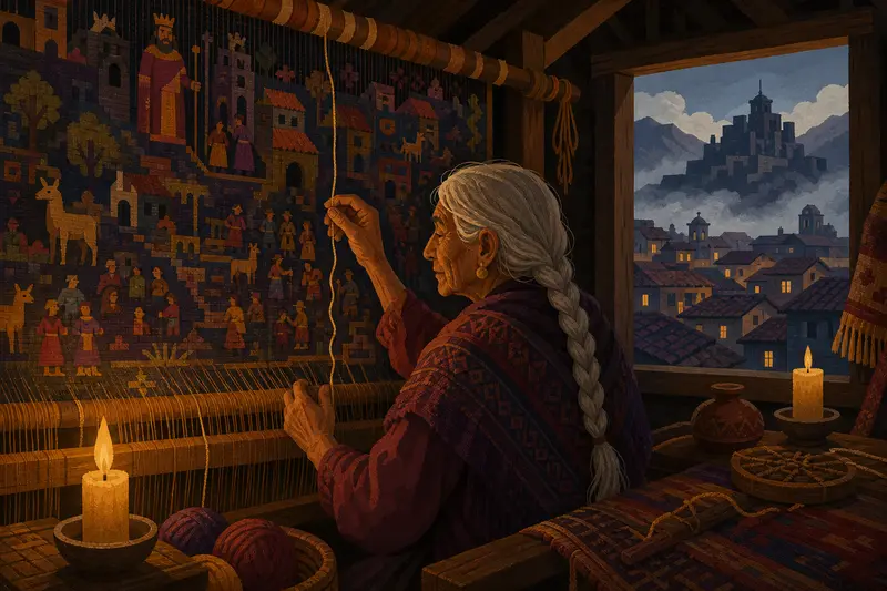 Cover illustration for The Loose Thread, C2 Spanish story