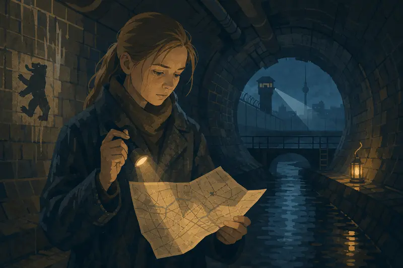 Cover illustration for The Cartographer of Tunnels, C1 Spanish story