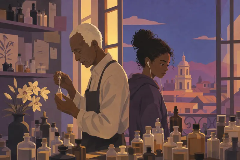 Cover illustration for The Last Scent, B2 Spanish story