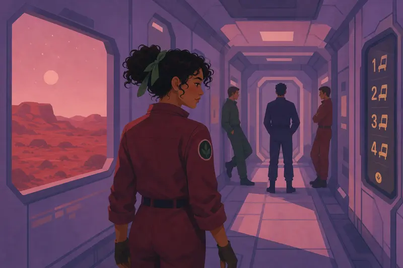 Cover illustration for Four Seats to Earth, A2 Spanish story