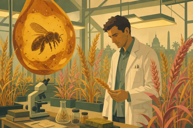 Cover illustration for Flowers for an Extinct Bee, C1 Spanish story