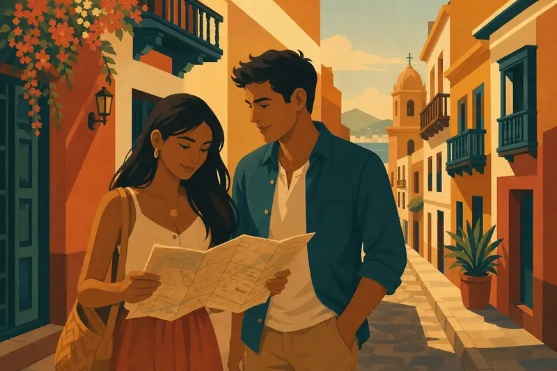 Cover illustration for The Old Map, A1 Spanish story