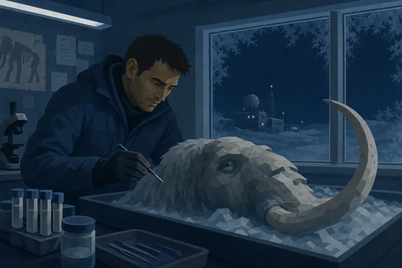 Cover illustration for The Mammoth Trap, C1 Spanish story