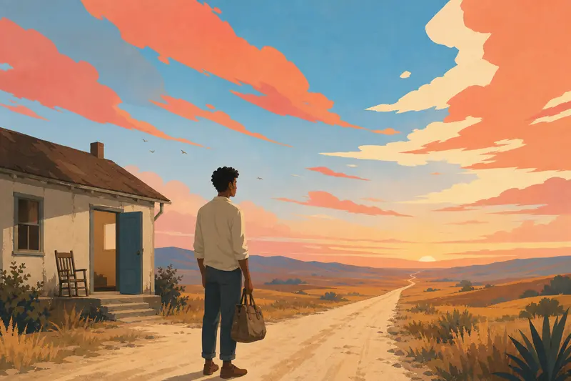 Cover illustration for The Open Door, A0 Spanish story