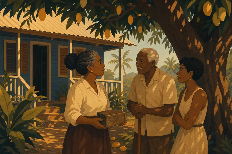 Cover illustration for Under the Mango Tree, A0 Spanish story