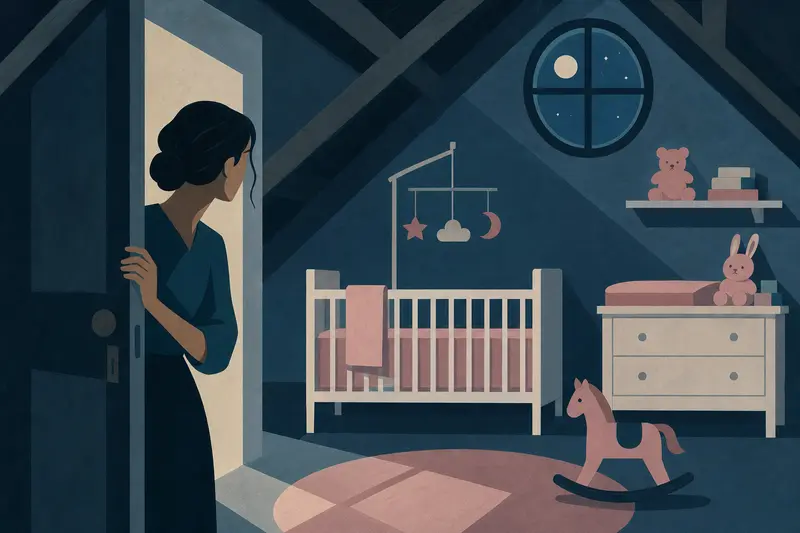 Cover illustration for The Nursery in the Attic, B2 Spanish story
