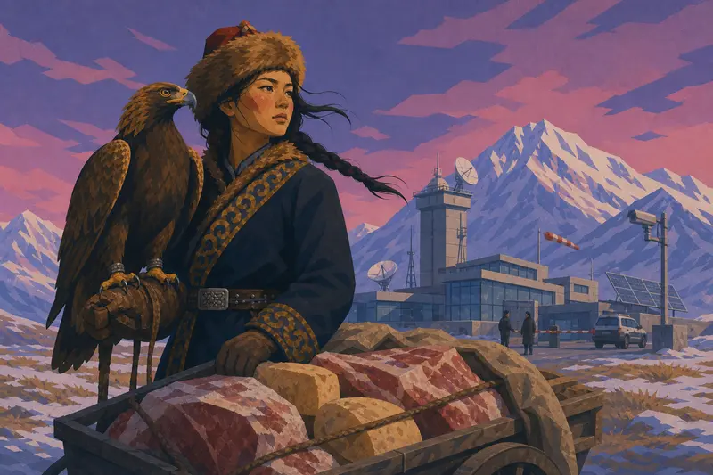 Cover illustration for The Glass Valley, C1 Spanish story