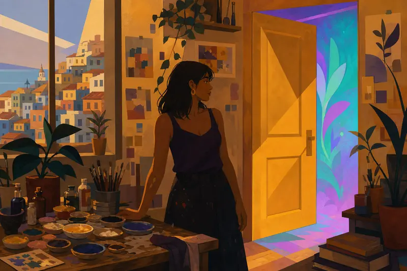 Cover illustration for The Color That Breathed, B1 Spanish story