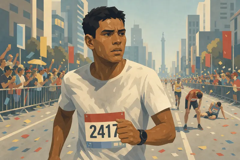 Cover illustration for The Finish Line You Never Cross, B2 Spanish story