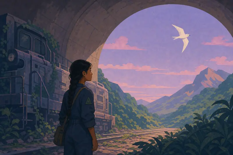 Cover illustration for The Bird That Lands, B1 Spanish story