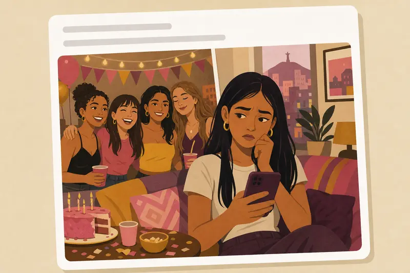 Cover illustration for AITJ for refusing to delete a group photo where my best friend has her eyes closed?, B1 Spanish story