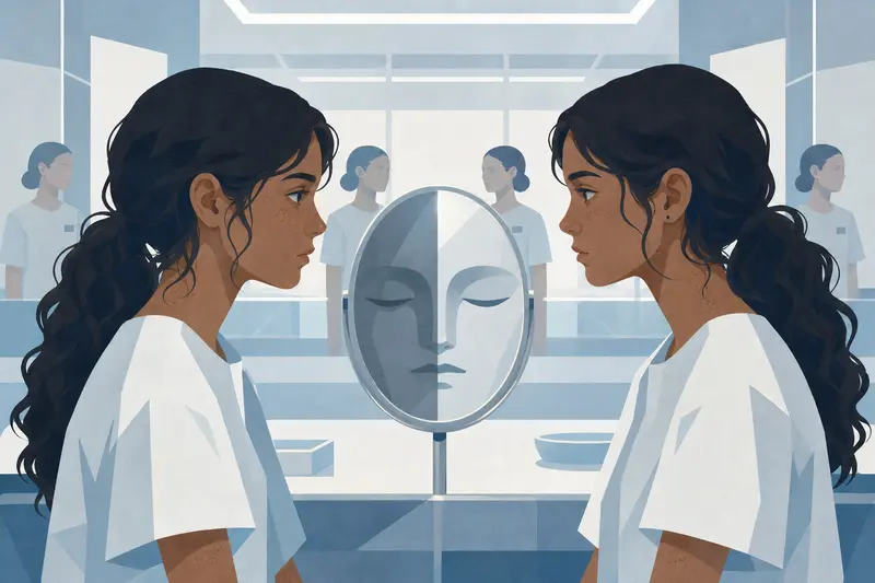 Cover illustration for What the Mirror Remembers, B2 Spanish story
